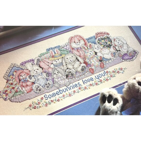 Somebunnies Love You Cross Stitch Pattern Leaflet Leisure Arts 2334 By Darey Ger - Picture 1 of 3